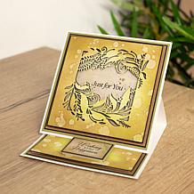 Crafter's Companion Square Floral Aperture Dies with Stamps