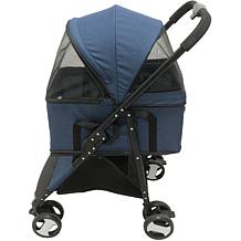 CritterSitters Single Pet Stroller for Pets 33 Lbs. and Under - Blue