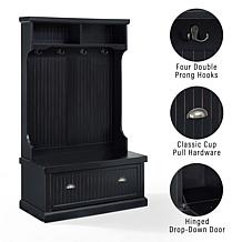 Crosley Furniture Seaside Hall Tree - Distressed Black