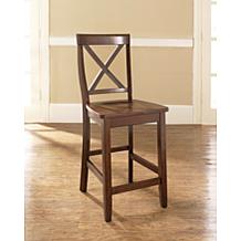 Crosley Furniture X-Back 2-piece 24" Bar Stool Set - Vintage Mahogany