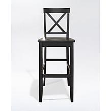 Crosley Furniture X-Back 2-piece 30" Bar Stool Set - Black
