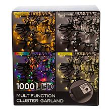 CUL 1000-Light 33-Foot Cluster Garland with Warm White LEDs