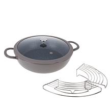 Curtis Stone 4.5-Quart Cast Aluminum Multi-Pan w/Lid & Multi-Use Rack