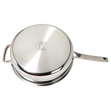 Curtis Stone Tri-Ply SS 5qt Dura-Pan Ceramic Sauté Pan with Lid