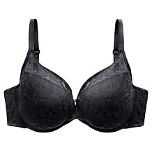 Curvy Couture No-Show Lace Plunge T-Shirt Bra