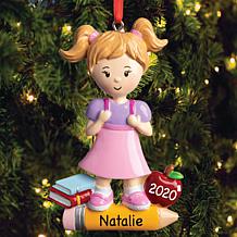 Custom Personalization School Girl Personalized Ornament