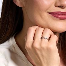 CZ 0.12ctw Pavé Knot Split-Shank Ring