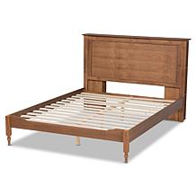 Danielle Queen Size Platform Storage Bed with Built-In Shelves