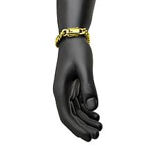 Dante Men's Gold PVD Stainless Steel 10mm Miami Cuban Link Bracelet