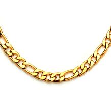 Dante Men's Gold PVD Stainless Steel 8mm Figaro Chain