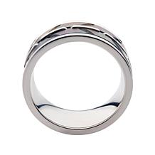 Dante Stainless Steel Men's Chevron Spinner Ring