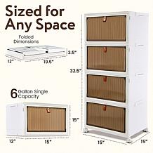 dbest Quik Box Sport Stackable Storage Bin with Wheels