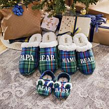 Dearfoams Kid's Lil Bear Matching Christmas Slippers
