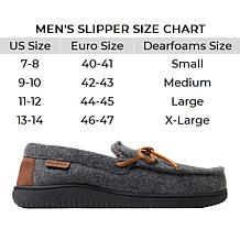 Dearfoams Men's Indoor/Outdoor Memory Foam Moccasin Slipper