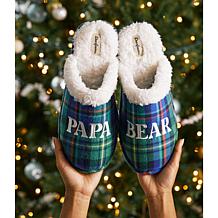 Dearfoams Men's Papa Bear Matching Christmas Slippers