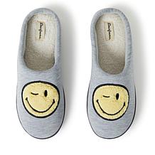 Dearfoams Men's Retro Preppy Smile Icon Washable Clog Slipper