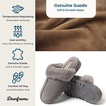 Dearfoams Women's Genuine Suede Scuff Slipper - Helena