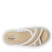 Dearfoams Women's Lightweight Cross Strap Platform Sandal - Daisy
