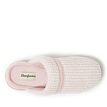 Dearfoams Women's Memory Foam Chenille Scuff Slippers - Serena