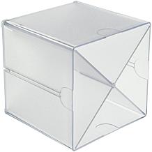 Deflecto Stackable X-Divided Storage Organizer - 6"X6"X6" Clear