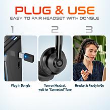 Delton 15W Wireless Fast-Charging Headset Stand and 30X Headset