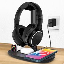 Delton 15W Wireless Fast-Charging Headset Stand and D101 Headset
