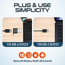 Delton 24EC USB/USB-C Computer Earbud Headset with Microphone