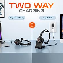 Delton 50X DSP ENC Noise Cancelling Computer Headset & Charging Dock