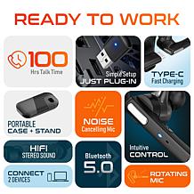 Delton 90X Ultralight Noise Cancelling Computer Headset Bundle