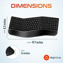 Delton KB200 Ergonomic Wireless Keyboard with S18 Vertical Mouse