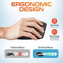 Delton KB200 Ergonomic Wireless Keyboard with S20 Vertical Mouse