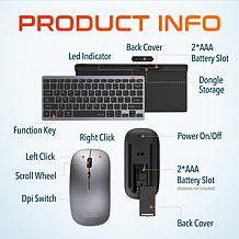 Delton KB35 Mini Computer Keyboard & Mouse Bundle for PC/Laptop
