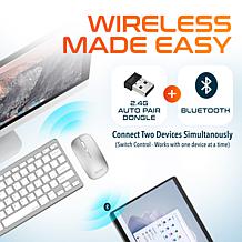 Delton N35 Wireless Keyboard and Mouse - White