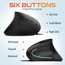Delton S12 Ergonomic Vertical USB Wired Computer Mouse