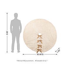 Deluxe Reversible Milk Coffee Faux Marten Fur Christmas Tree Skirt 60"