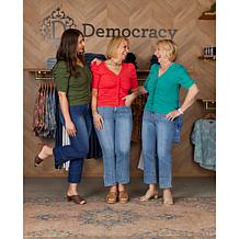 Democracy "Ab"solution® High-Rise Kick Flare Jean with Slits