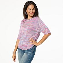 Democracy Space Dyed Elbow-Length Sleeve Sweater