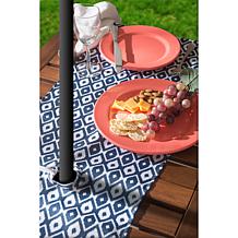 Design Imports 14" x 108" IKAT Outdoor Table Runner with Zipper