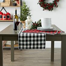 Design Imports 14"x72" Christmas Buffalo Check Reversible Table Runner