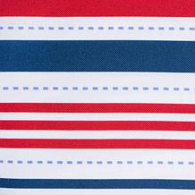 Design Imports 52" Patriotic Stripe Round Outdoor Tablecloth w/Zipper