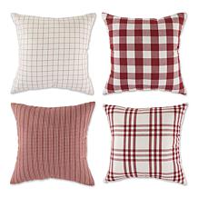 Design Imports Assorted Farmhouse Pillow Covers 18x18 Set of 4
