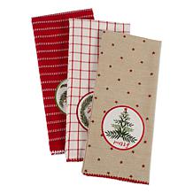Design Imports Assorted Noel Kitchen Towel Set of 3