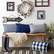 Design Imports Assorted Pillow Covers 12" x 20" Set of 4