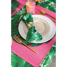 Design Imports Banana Leaf Print Outdoor Napkin Set of 6