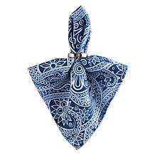 Design Imports Blue Paisley Print Outdoor Napkin Set of 6