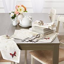 Design Imports Botanical Butterfly Embroidered Napkin 6-pack