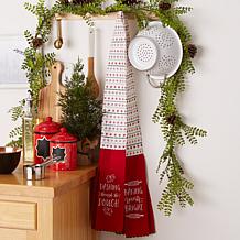 Design Imports Christmas Baking Kitchen Towel Scarf