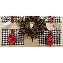 Design Imports Christmas Buffalo Check Placemat 6-pack