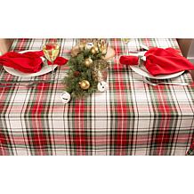 Design Imports Christmas Plaid Tablecloth 52-inch by 52-inch