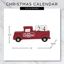 Design Imports Christmas Tree Truck Tabletop Block Calendar